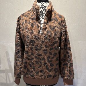 Grayson Threads Brown and Black Leopard Sweater